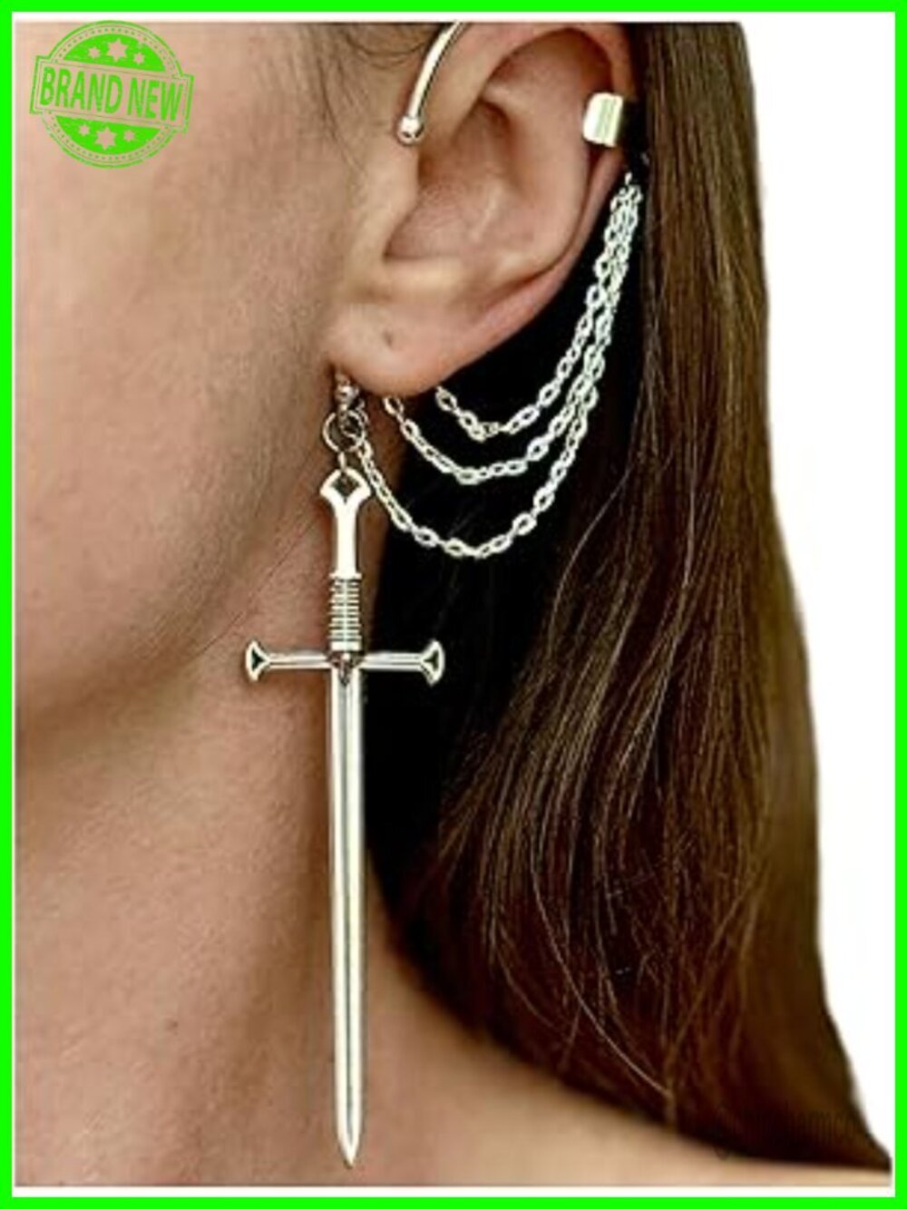 Handmade Sword Ear Cuff - No Piercing Required - Pirate Gothic Jewelry
